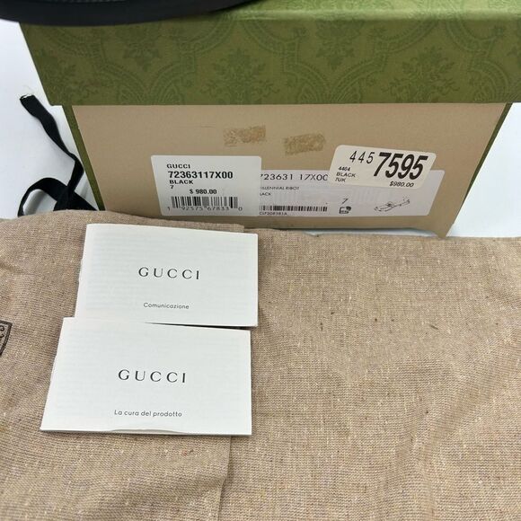 Men’s Gucci interlocking G leather loafers size 7 fits eight US made in Italy - Picture 6 of 7